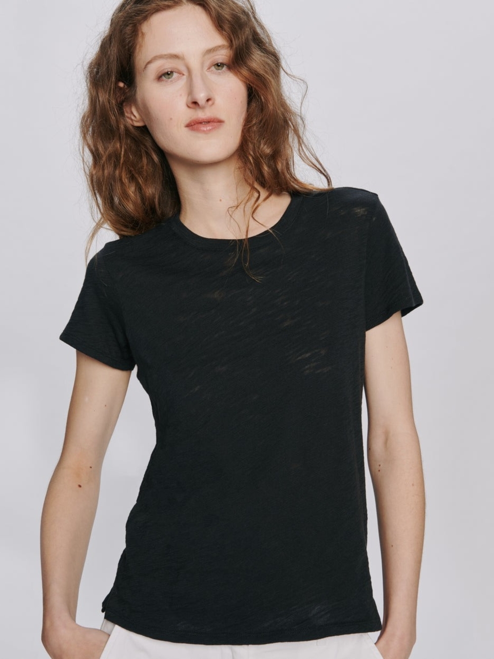 ATM SLUB JERSEY SCHOOLBOY CREW NECK TEE (M)